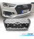 GRIGLIA PER AUDI A4 B9 15-19 LOOK RS4 PDC CROMATO NERO