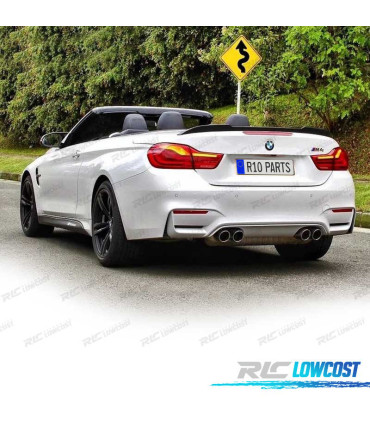 SPOILER ALARE BMW F33 F83 CABRIO 13-18 LOOK M4 NEGRO BRILLANTE