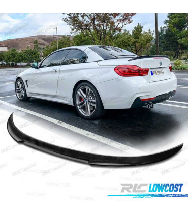 SPOILER ALARE BMW F33 F83 CABRIO 13-18 LOOK M4 NEGRO BRILLANTE