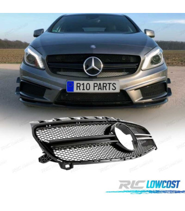 GRIGLIA PER MERCEDES CLASSE A W176 LOOK AMG A45 12-15 NERO LUCIDO