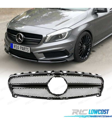 GRIGLIA PER MERCEDES CLASSE A W176 LOOK AMG A45 12-15 NERO LUCIDO