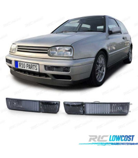 FARI ANTIABBAGLIANTI CON FRECCIA PER VOLKSWAGEN VW GOLF 3 91-97 FUMÈ SFONDO NERO