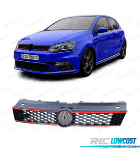 GRIGLIA VOLKSWAGEN VW POLO 6R 6C 09-17 ASPECTO GTI DOPPIA STRISCIA ROSSA