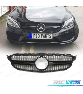 GRIGLIA PER MERCEDES W205 14-18 LOOK AMG C63 NERO LUCIDO CON TELECAMERA