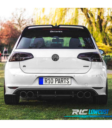 SPOILER ALARE VOLKSWAGEN VW GOLF 7 7.5 12-20 LOOK OETTINGER NERO LUCIDO