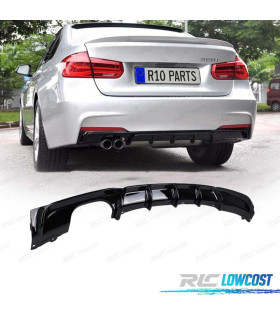 DIFFUSORE PER BMW F30 F31 11-18 LOOK M PERFORMANCE NERO LUCIDO