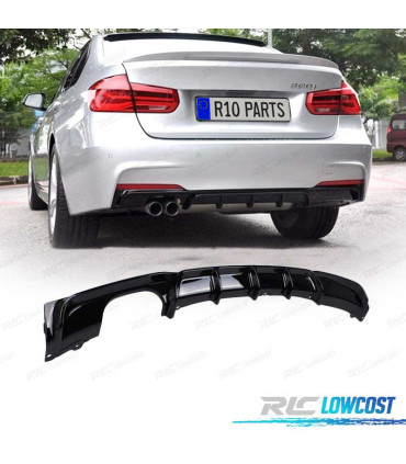 DIFFUSORE PER BMW F30 F31 11-18 LOOK M PERFORMANCE NERO LUCIDO
