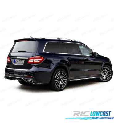 DIFFUSORE MERCEDES GLS X166 15-19 AMG NERO OPACO + TERMINALI DI SCARICO