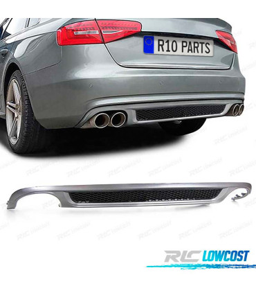 DIFFUSORE PER AUDI A4 B8 SEDAN AVANT 07-11 LOOK RS DOPPIA USCITA