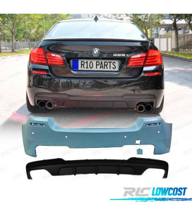PARAURTI POSTERIORE BMW F10 10-17 DOPPIA USCITA LOOK M PERFORMANCE
