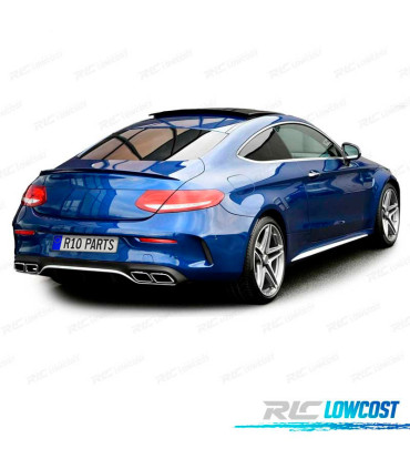 DIFFUSORE MERCEDES CLASSE C C205 COUPÉ 15-18 AMG PDC + TERMINALI DI SCARICO
