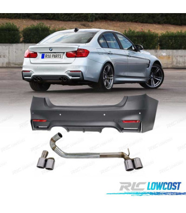PARAURTI POSTERIORE BMW F30 LOOK M3 11-18 + KIT SCARICO