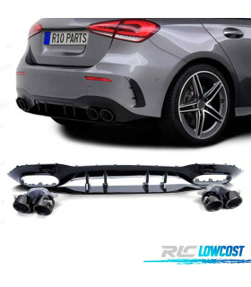 DIFFUSORE MERCEDES CLASSE A W177 18- A45 AMG NERO LUCIDO TERMINALI SCARICO