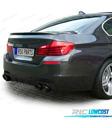 DIFFUSORE BMW F10 F11 10-17 LOOK M PERFORMANCE NERO LUCIDO + TERMINALI DI SCARICO NERO