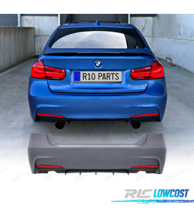 PARAURTI POSTERIORE BMW F30 11-19 LOOK M PERFORMANCE DOPPIA USCITA