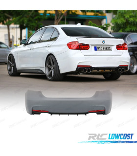 PARAURTI POSTERIORE BMW F30 11-19 LOOK M PERFORMANCE DOPPIA USCITA LATERALE DUE LATI
