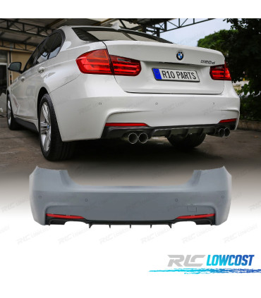 PARAURTI POSTERIORE BMW F30 11-19 LOOK M PERFORMANCE DOPPIA USCITA LATERALE DUE LATI PDC
