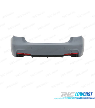 PARAURTI POSTERIORE BMW F30 11-19 LOOK M PERFORMANCE DOPPIA USCITA LATERALE DUE LATI PDC