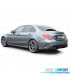 DIFFUSORE MERCEDES CLASSE C W205 SEDAN 18-21 NERO LUCIDO + TERMINALI DI SCARICO LOOK AMG C63