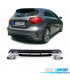 DIFFUSORE MERCEDES CLASSE A W176 12-18 LOOK A45 AMG NERO LUCIDO + TERMINALI DI SCARICO