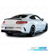 DIFFUSORE MERCEDES CLASSE C C205 COUPÉ 15-18 LOOK AMG C63 NERO LUCIDO + TERMINALI DI SCARICO NERO