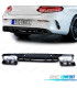 DIFFUSORE MERCEDES CLASSE C C205 COUPÉ 15-18 LOOK AMG C63 NERO LUCIDO + TERMINALI DI SCARICO NERO