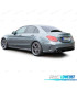 DIFFUSORE MERCEDES CLASSE C W205 SEDAN 18-21 LOOK AMG NERO LUCIDO + TERMINALI DI SCARICO