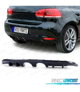 DIFFUSORE VOLKSWAGEN VW GOLF MK6 1K 08-13 NERO LUCIDO DOPPIA USCITA