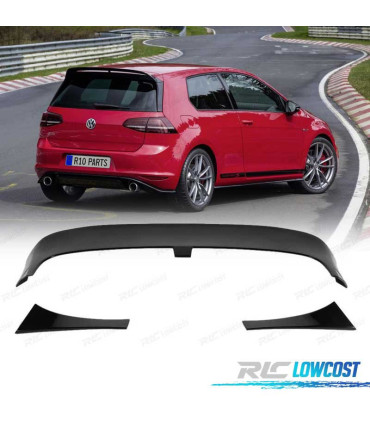 SPOILER ALARE VOLKSWAGEN VW GOLF 7 7.5 12-20 LOOK CLUBSPORT NERO LUCIDO