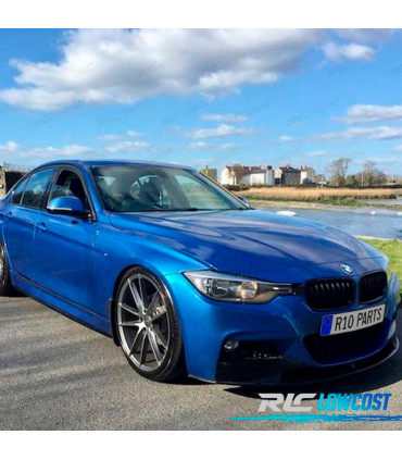 SPOILER LIP ANTERIORE BMW F30 F31 11-18 LOOK M PERFORMANCE NERO LUCIDO ABS