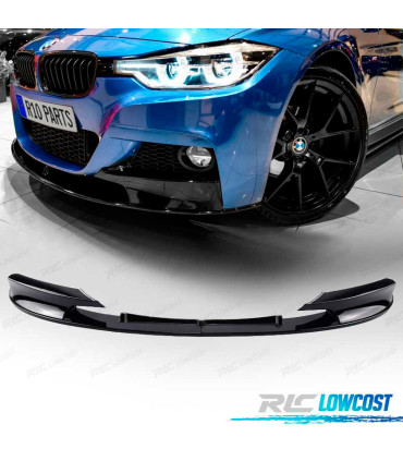 SPOILER LIP ANTERIORE BMW F30 F31 11-18 LOOK M PERFORMANCE NERO LUCIDO ABS