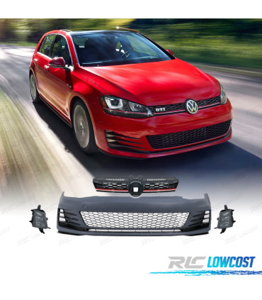 PARAURTI ANTERIORE VOLKSWAGEN VW GOLF 7 12-17 LOOK GTI + NEBBIE