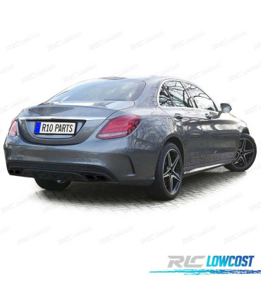 DIFFUSORE PER MERCEDES CLASSE C W205 SEDAN 13-18 AMG CODESCAPE NERO