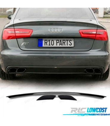 SPOILER ALETTA PER AUDI A6 C7 4G 11-18 LOOK ABT SEDAN IN ABS