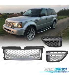 GRIGLIA + PRESA D'ARIA RANGE ROVER SPORT 05-09 EDIZIONE ARGENTO