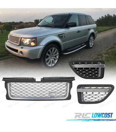 GRIGLIA + PRESA D'ARIA RANGE ROVER SPORT 05-09 EDIZIONE ARGENTO