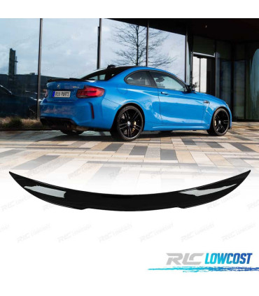 SPOILER ALETTONE PER BMW F22 F23 14-15 LOOK CS NERO LUCIDO