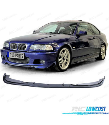 SPOILER LABBRO ANTERIORE BMW E46 COUPE LOOK M NERO LUCIDO 99-06