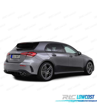 DIFFUSORE MERCEDES CLASSE A W177 18- A45 AMG NERO LUCIDO + TERMINALI DI SCARICO