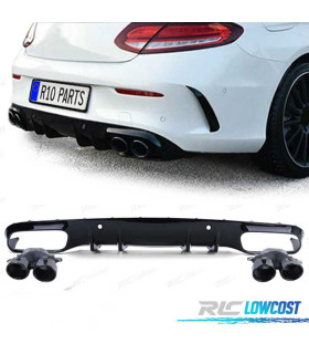 DIFFUSORE MERCEDES CLASSE C C205 COUPÉ 14-18 AMG PDC + TERMINALI DI SCARICO