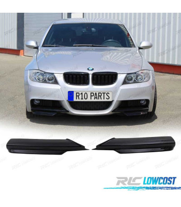SPLITTER PARAURTI PER BMW E90 E91 05-08 PACK M NERO LUCIDO