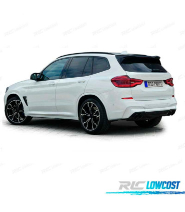 DIFFUSORE BMW X3 G01 LOOK M PERFORMANCE NERO LUCIDO + TERMINALI DI SCARICO