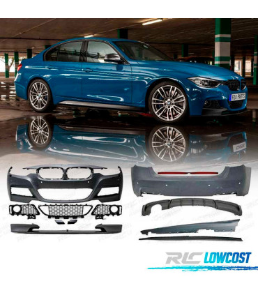 KIT CARROZZERIA BMW F30 11-15 BERLINA DOPPIA USCITA LOOK M PERFORMANCE