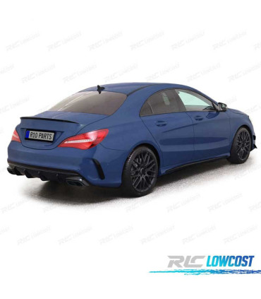 DIFFUSORE MERCEDES CLA C117 16-19 AMG NERO LUCIDO + TERMINALI DI SCARICO