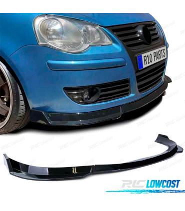 SPOILER LIP PER VOLKSWAGEN VW POLO 9N3 05-09 NERO LUCIDO