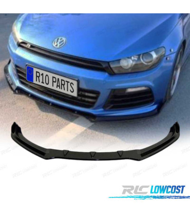 SPOILER LIP PER VOLKSWAGEN VW SCIROCCO R20 08-13 NERO LUCIDO