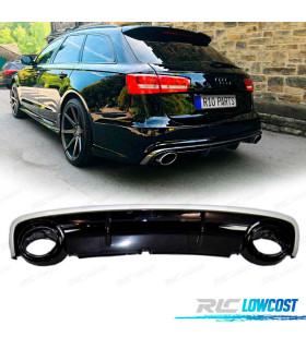 DIFFUSORE PER AUDI A6 C6 SEDAN AVANT 09-12 LOOK RS6 TERMINALI DI SCARICO