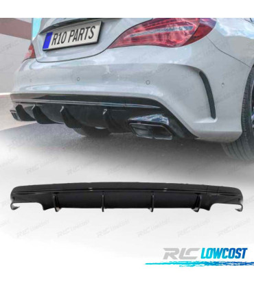 DIFFUSORE MERCEDES CLA W117 13-18 LOOK AMG CLA45 NERO LUCIDO