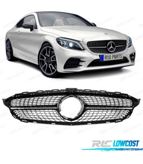 GRIGLIA MERCEDES W205 AMG 14-18 LOOK DIAMOND NERO CON TELECAMERA