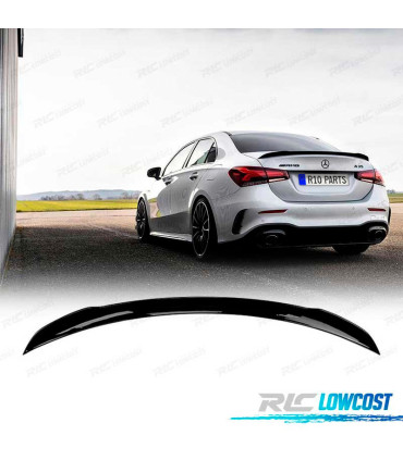 SPOILER ALERON MERCEDES CLASSE A V177 19- LOOK AMG A35 NERO LUCIDO